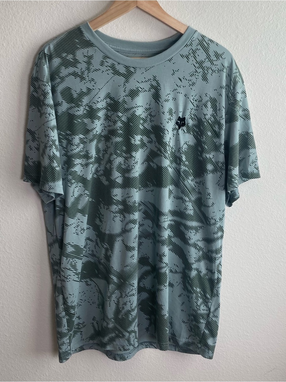 Fox Racing Shirt Camo Mens XL Green Active Tech Sleeveless Logo Lightweight